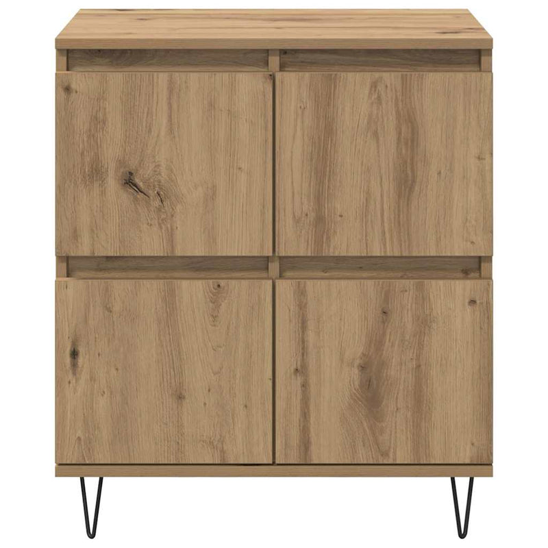 vidaXL Oldalszekrények 2 pcs kézműves tölgy 120 x 35 x 70 cm Faanyag
