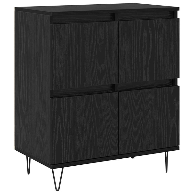 vidaXL Oldalszekrények 2 pcs Musta tammi 120 x 35 x 70 cm Faanyag
