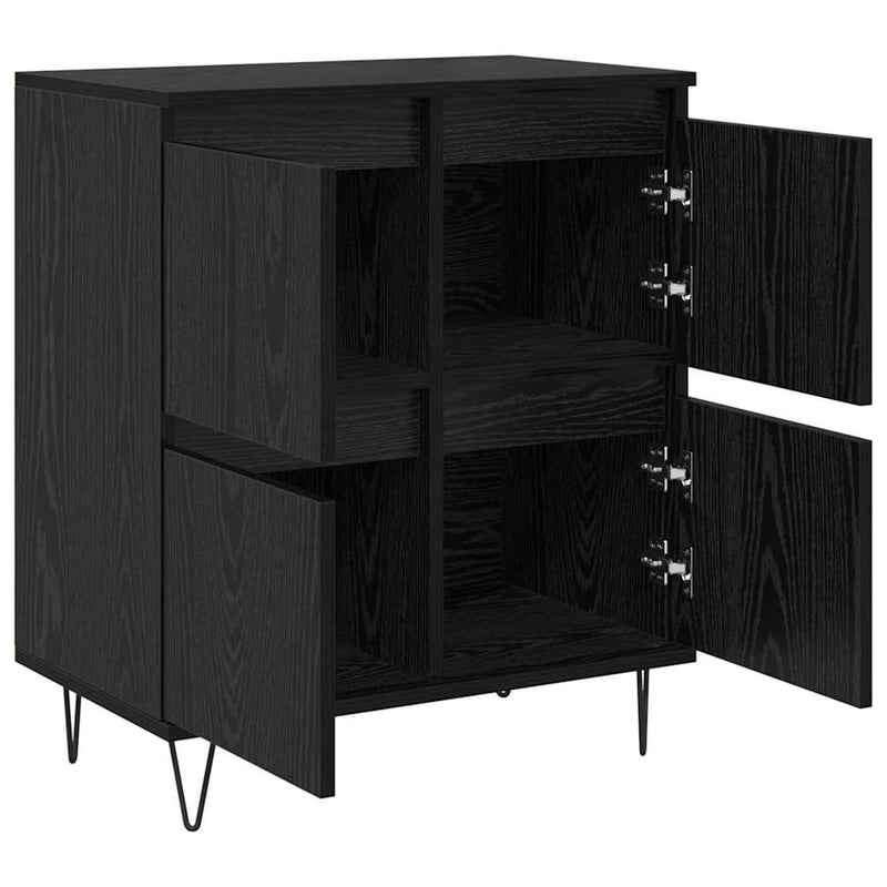 vidaXL Oldalszekrények 2 pcs Musta tammi 120 x 35 x 70 cm Faanyag
