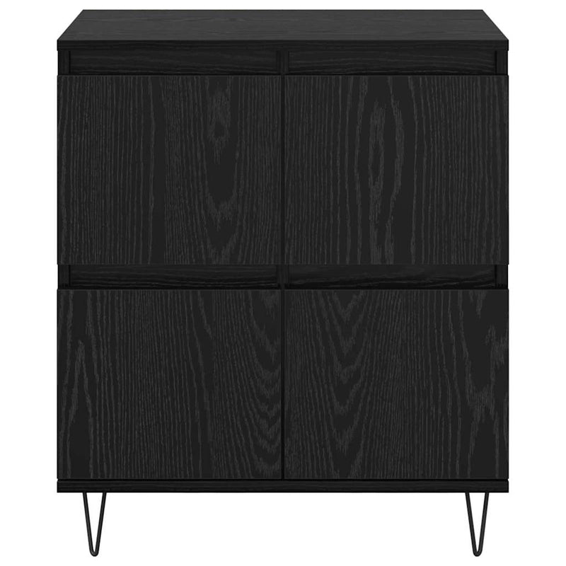 vidaXL Oldalszekrények 2 pcs Musta tammi 120 x 35 x 70 cm Faanyag