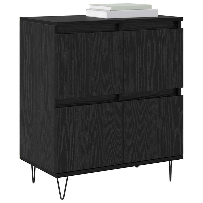 vidaXL Oldalszekrények 2 pcs Musta tammi 120 x 35 x 70 cm Faanyag