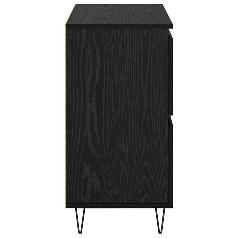 vidaXL Oldalszekrények 2 pcs Musta tammi 120 x 35 x 70 cm Faanyag
