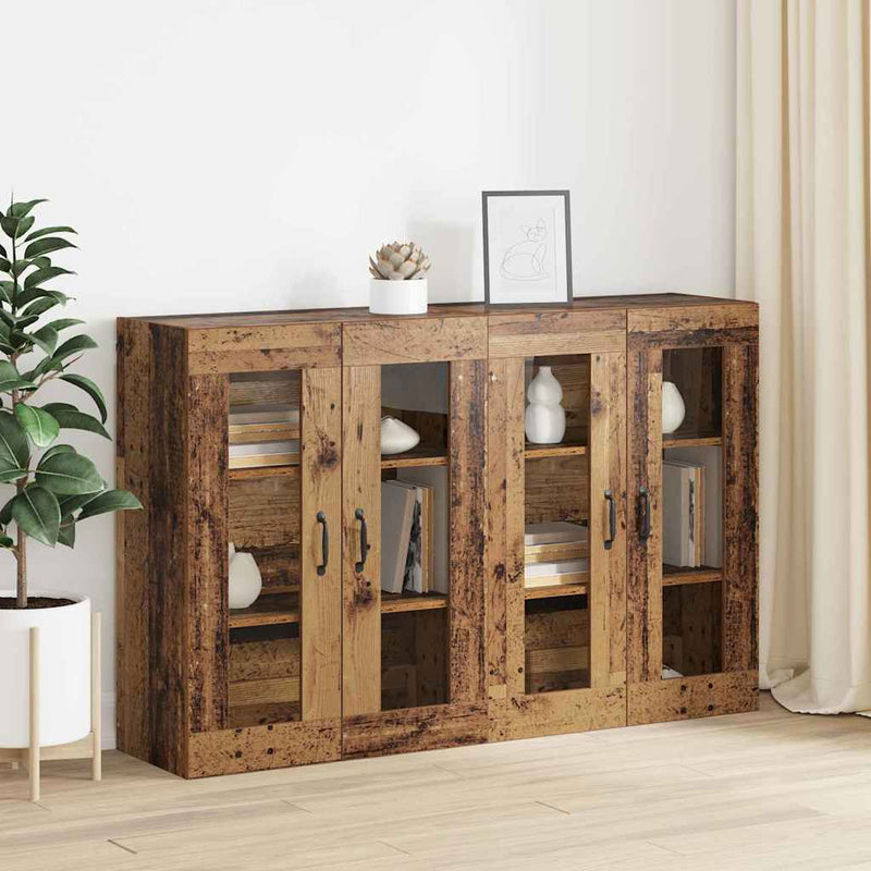 vidaXL Fali Szekrények 2 pcs Régi fa 69,5 x 34 x 90 cm Faanyag