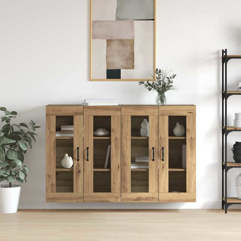 vidaXL Fali Szekrények 2 pcs kézműves tölgy 69.5 x 34 x 90 cm Faanyag