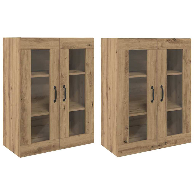 vidaXL Fali Szekrények 2 pcs kézműves tölgy 69.5 x 34 x 90 cm Faanyag