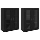 vidaXL Fali Szekrények 2 pcs Musta tammi 69,5 x 34 x 90 cm Faanyag