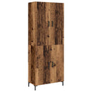 vidaXL Magasfiú Falra szerelhető Régi fa 69,5 x 34 x 180 cm Faanyag