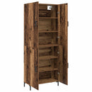 vidaXL Magasfiú Falra szerelhető Régi fa 69,5 x 34 x 180 cm Faanyag