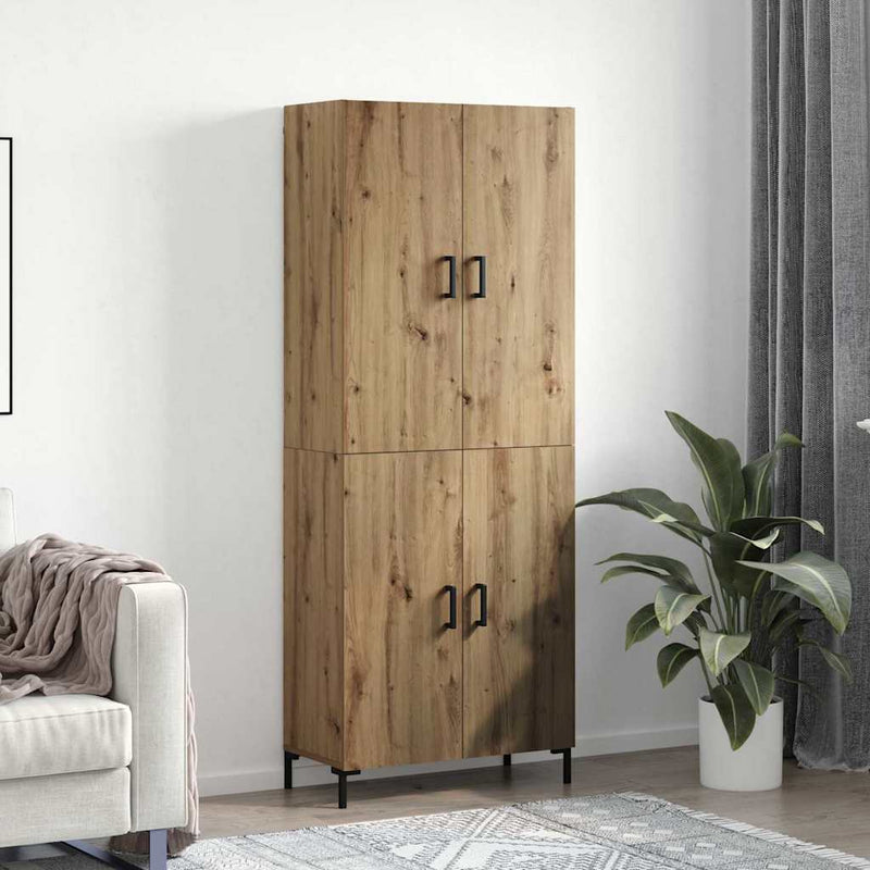 vidaXL Magasfiú kézműves tölgy 69.5 x 34 x 180 cm Faanyag