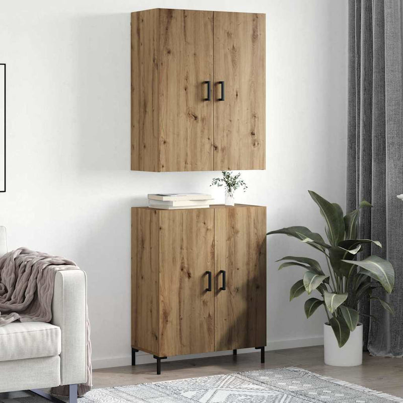 vidaXL Magasfiú kézműves tölgy 69.5 x 34 x 180 cm Faanyag