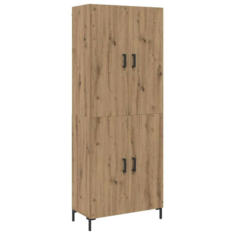 vidaXL Magasfiú kézműves tölgy 69.5 x 34 x 180 cm Faanyag