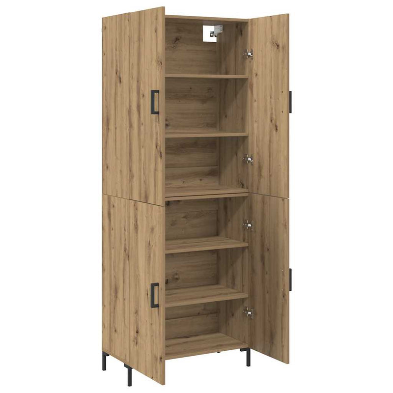 vidaXL Magasfiú kézműves tölgy 69.5 x 34 x 180 cm Faanyag