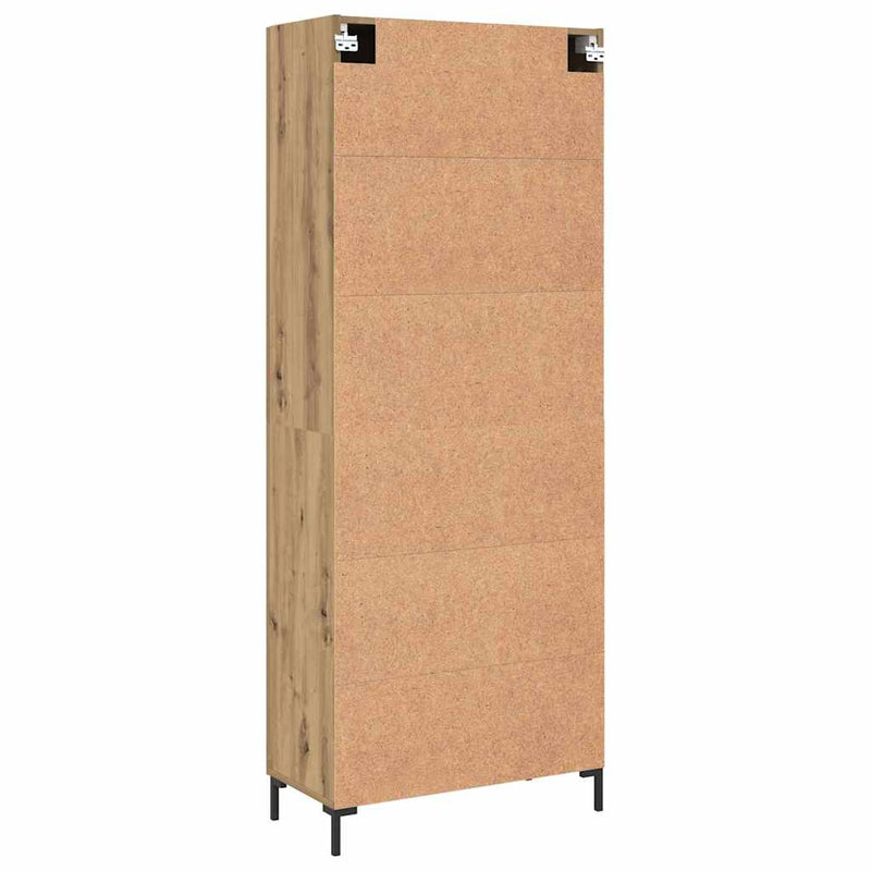 vidaXL Magasfiú kézműves tölgy 69.5 x 34 x 180 cm Faanyag