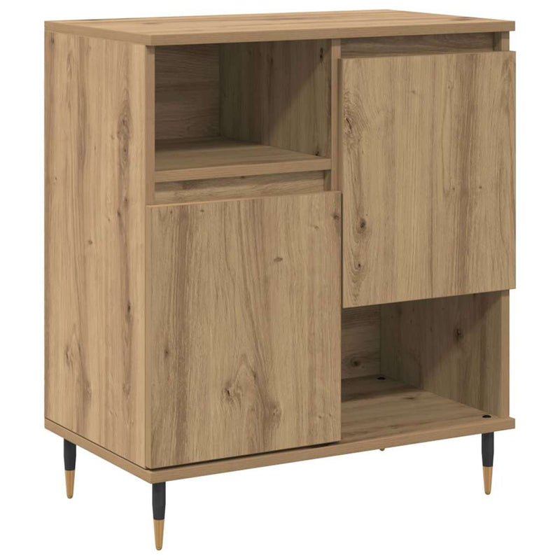 vidaXL Oldalszekrények 3 pcs kézműves tölgy 180 x 35 x 70 cm Faanyag