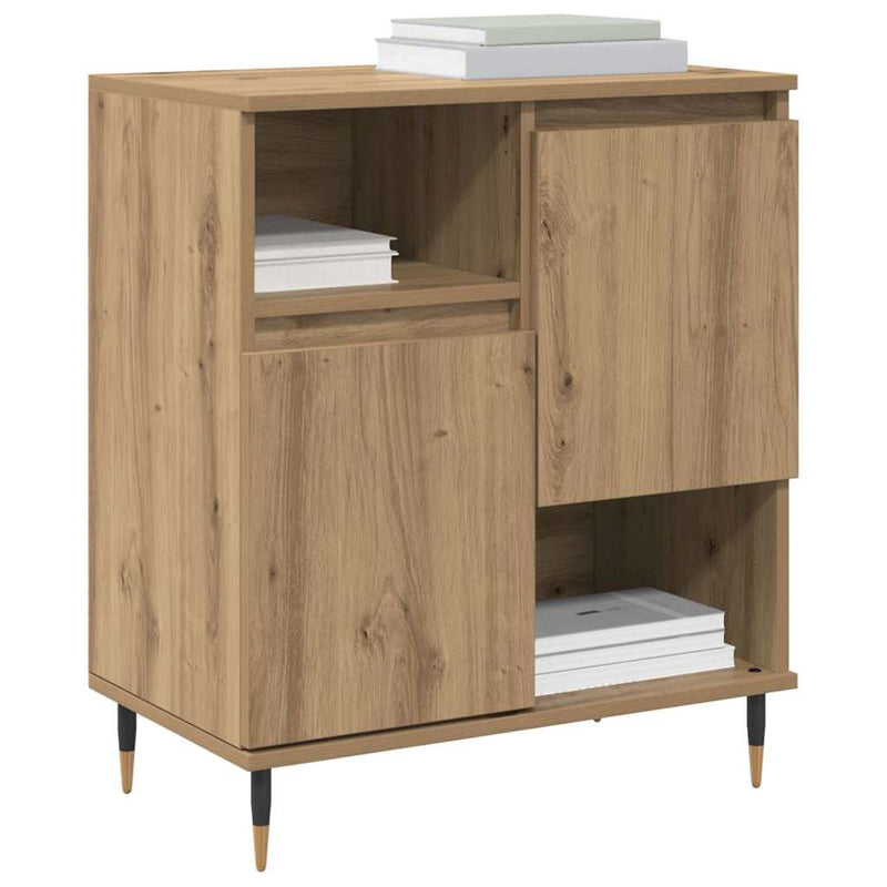 vidaXL Oldalszekrények 3 pcs kézműves tölgy 180 x 35 x 70 cm Faanyag