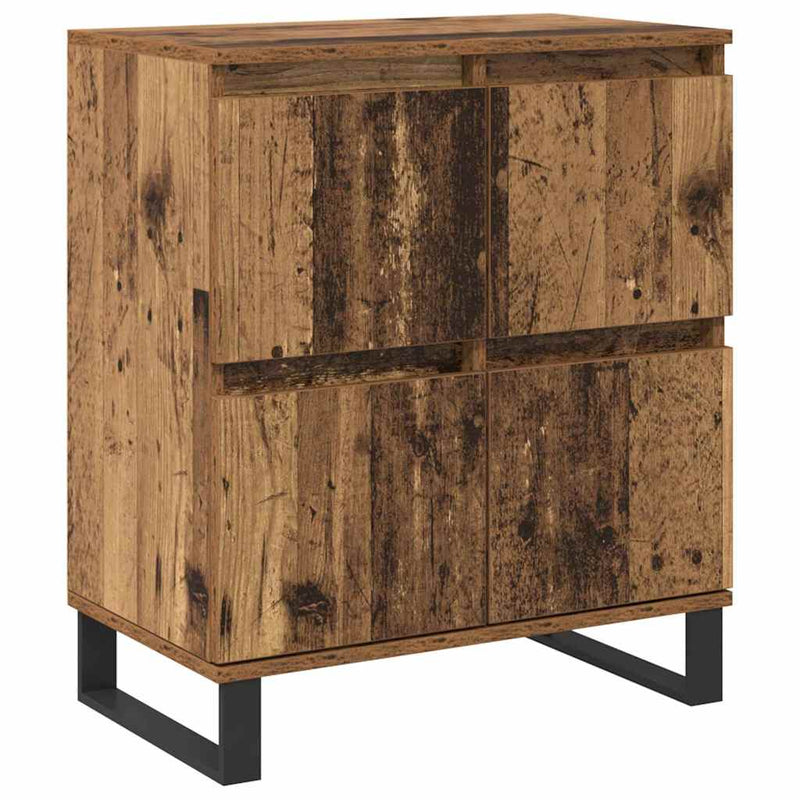 vidaXL Oldalszekrények 2 pcs Régi fa 120 x 35 x 70 cm Faanyag