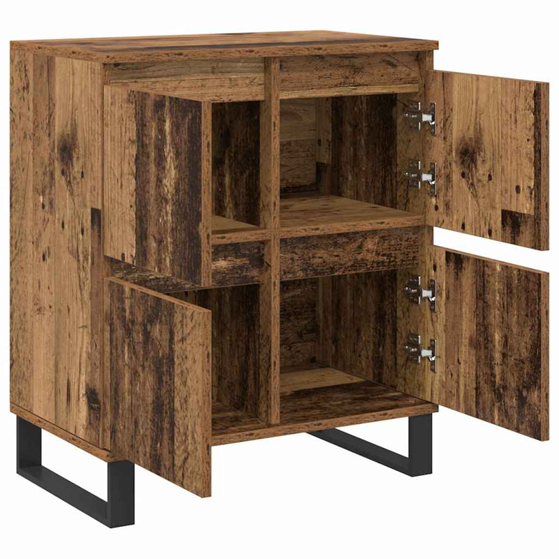 vidaXL Oldalszekrények 2 pcs Régi fa 120 x 35 x 70 cm Faanyag