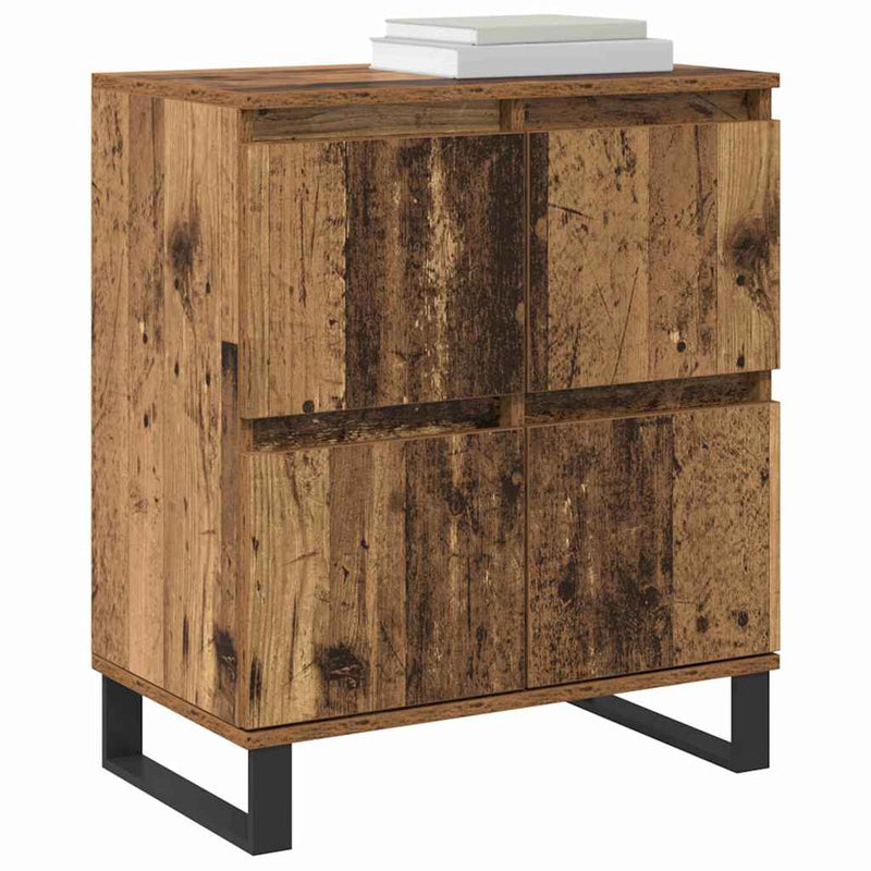 vidaXL Oldalszekrények 2 pcs Régi fa 120 x 35 x 70 cm Faanyag