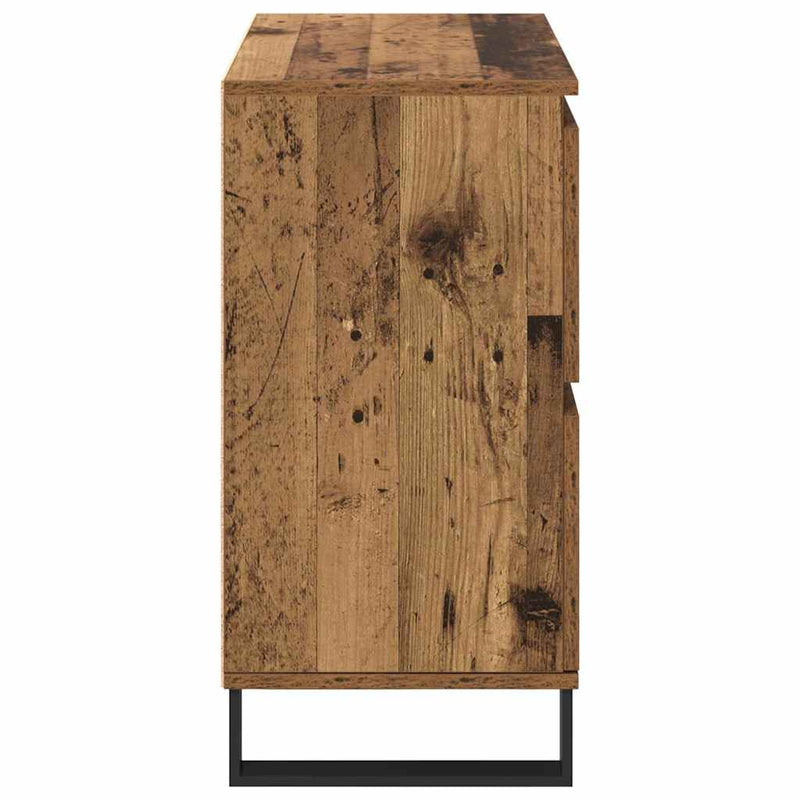 vidaXL Oldalszekrények 2 pcs Régi fa 120 x 35 x 70 cm Faanyag