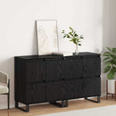 vidaXL Széf 2 pcs Fekete tölgy 60 x 35 x 70 cm