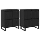 vidaXL Széf 2 pcs Fekete tölgy 60 x 35 x 70 cm
