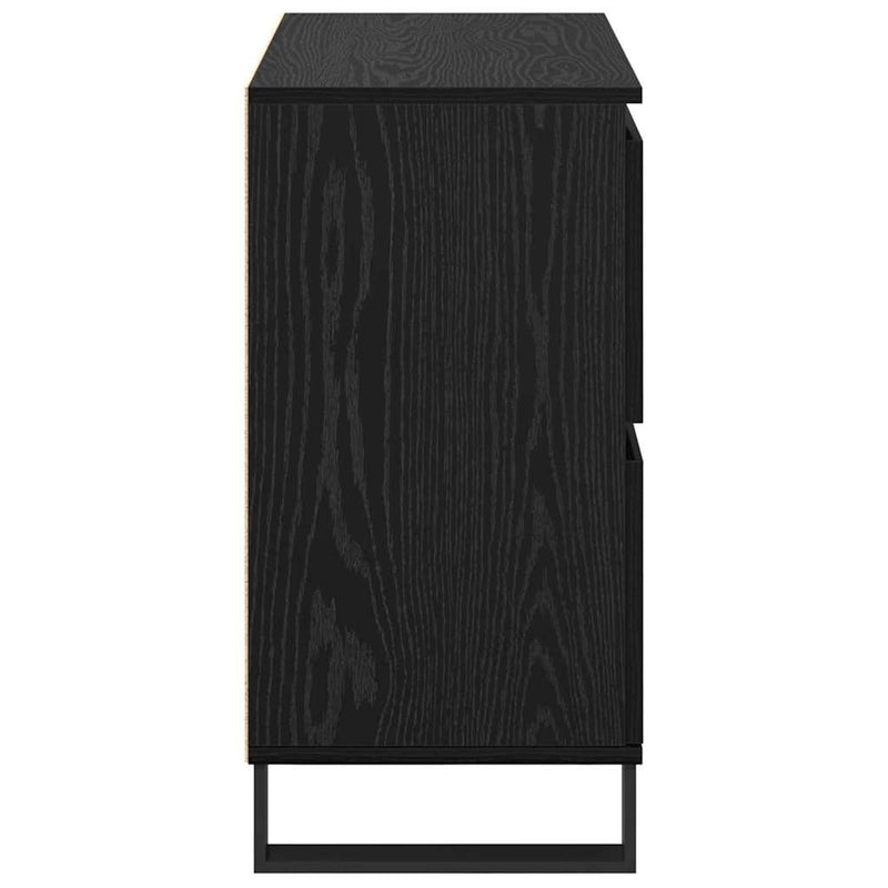 vidaXL Oldalszekrények 2 pcs Musta tammi 120 x 35 x 70 cm Faanyag