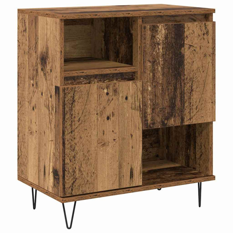 vidaXL Oldalszekrények 2 pcs Régi fa 120 x 35 x 70 cm Faanyag