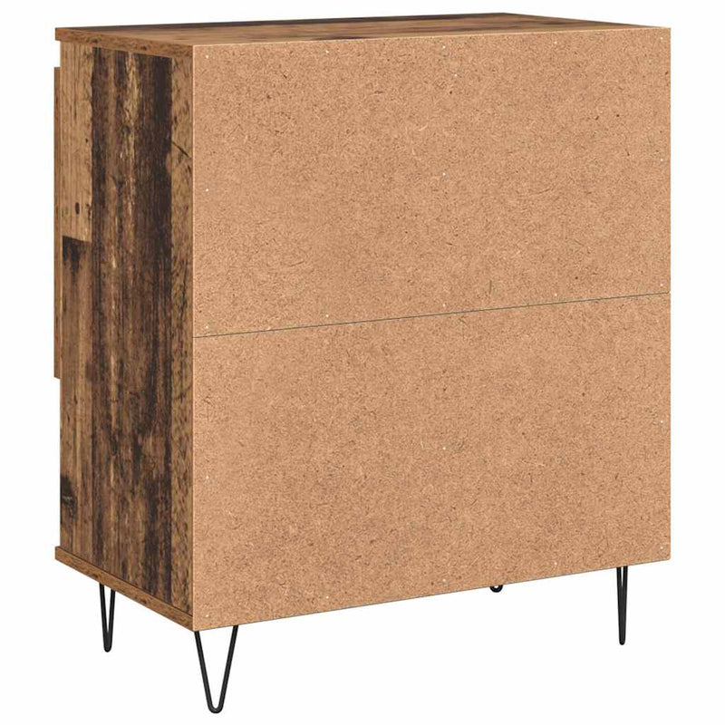 vidaXL Oldalszekrények 2 pcs Régi fa 120 x 35 x 70 cm Faanyag