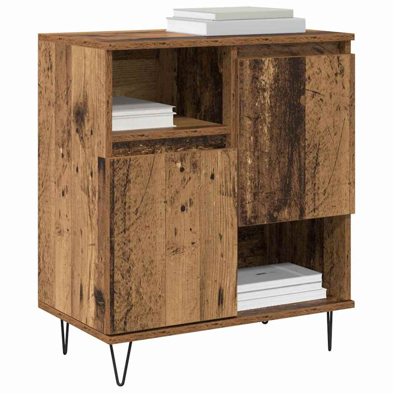 vidaXL Oldalszekrények 2 pcs Régi fa 120 x 35 x 70 cm Faanyag