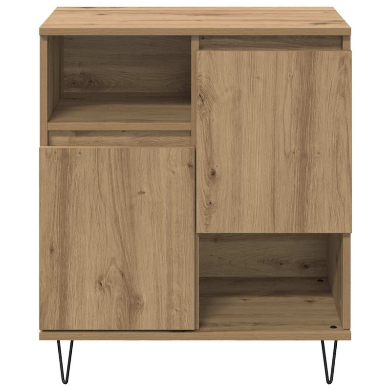 vidaXL Oldalszekrények 2 pcs kézműves tölgy 120 x 35 x 70 cm Faanyag