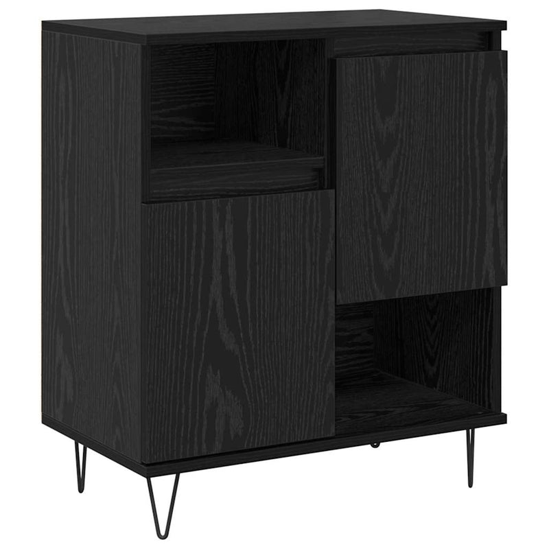 vidaXL Oldalszekrények 2 pcs Musta tammi 120 x 35 x 70 cm Faanyag