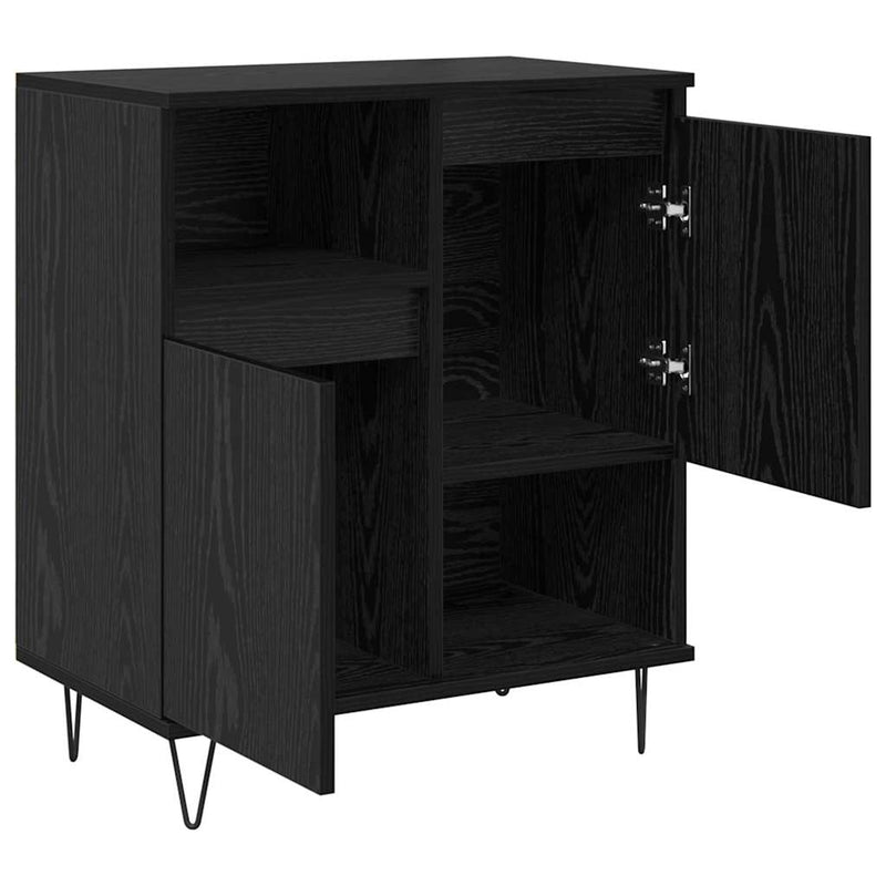 vidaXL Oldalszekrények 2 pcs Musta tammi 120 x 35 x 70 cm Faanyag