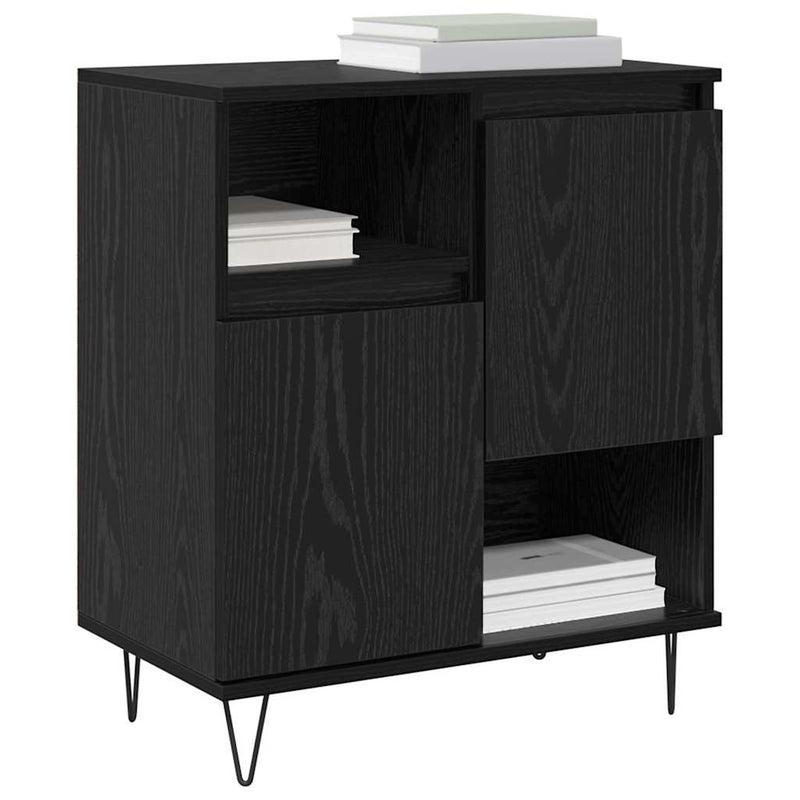 vidaXL Oldalszekrények 2 pcs Musta tammi 120 x 35 x 70 cm Faanyag