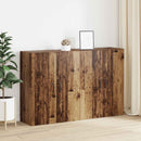 vidaXL Fali szekrény 2 pcs Öreg fa 69,5 x 34 x 90 cm Faanyag