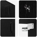 vidaXL Fali Szekrények 2 pcs Musta tammi 69,5 x 34 x 90 cm Faanyag