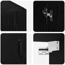 vidaXL Fali szekrény 2 pcs Fekete tölgy 69,5 x 34 x 90 cm Faanyag
