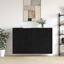 vidaXL Fali szekrény 2 pcs Fekete tölgy 69,5 x 34 x 90 cm Faanyag