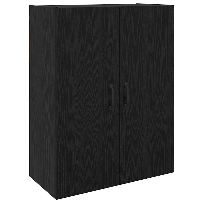 vidaXL Fali Szekrények 2 pcs Musta tammi 69.5 x 34 x 90 cm Faanyag