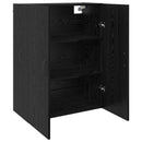 vidaXL Fali szekrény 2 pcs Fekete tölgy 69,5 x 34 x 90 cm Faanyag