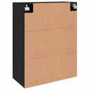 vidaXL Fali szekrény 2 pcs Fekete tölgy 69,5 x 34 x 90 cm Faanyag