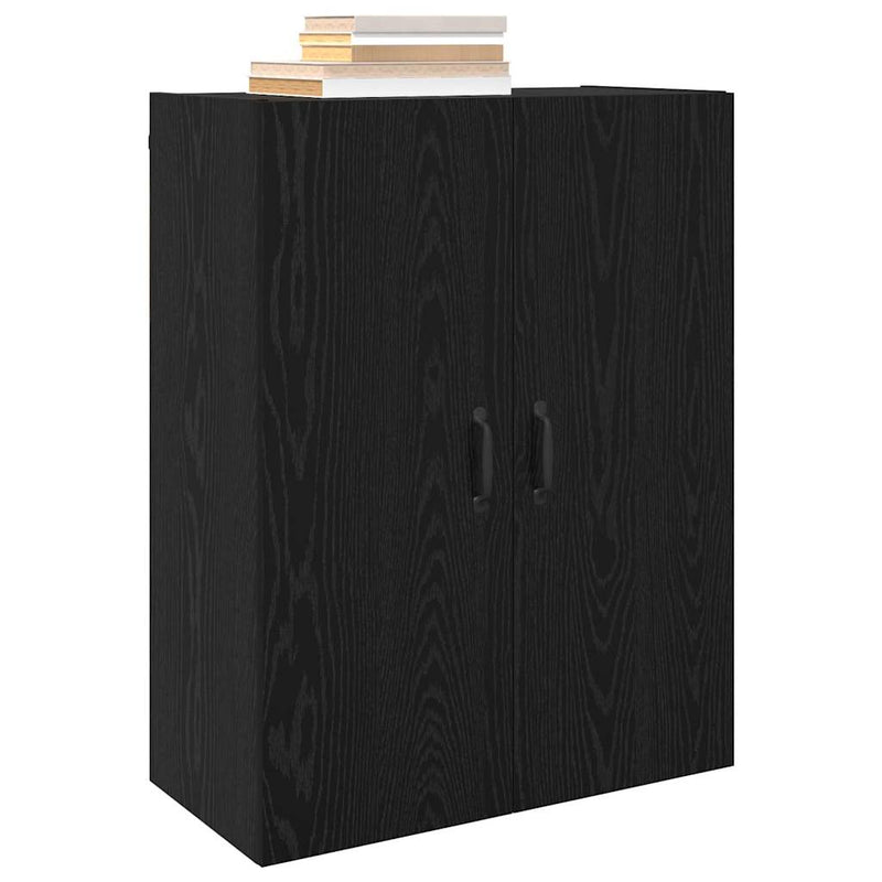 vidaXL Fali Szekrények 2 pcs Musta tammi 69.5 x 34 x 90 cm Faanyag