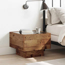 vidaXL Tárolószekrény Régi fa 40 x 40 x 30 cm Mérnöki fa és üveg