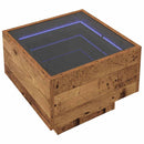 vidaXL Tárolószekrény Régi fa 40 x 40 x 30 cm Mérnöki fa és üveg