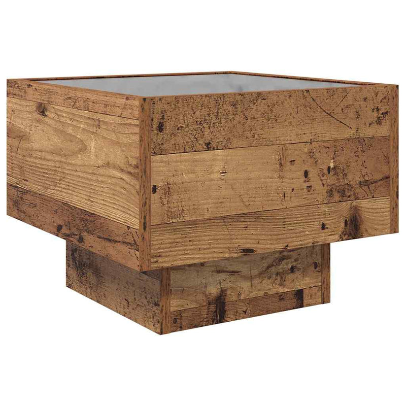 vidaXL Tárolószekrény Régi fa 40 x 40 x 30 cm Mérnöki fa és üveg