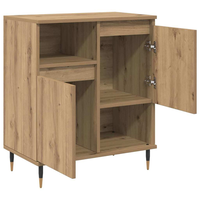 vidaXL Oldalszekrények 2 pcs kézműves tölgy 120 x 35 x 70 cm Faanyag