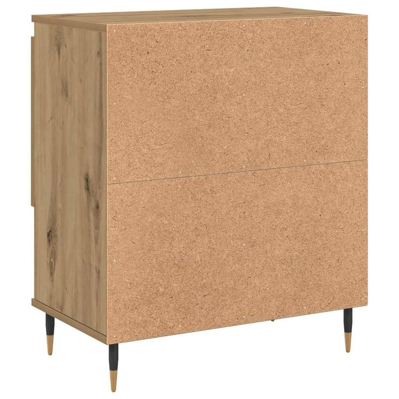 vidaXL Oldalszekrények 2 pcs kézműves tölgy 120 x 35 x 70 cm Faanyag