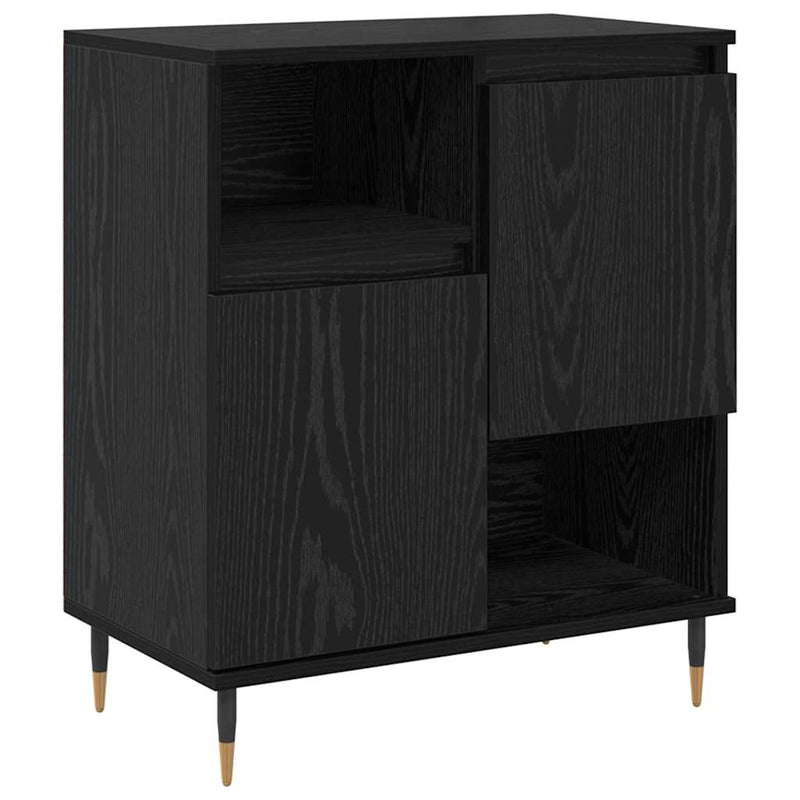 vidaXL Oldalszekrények 2 pcs Musta tammi 120 x 35 x 70 cm Faanyag