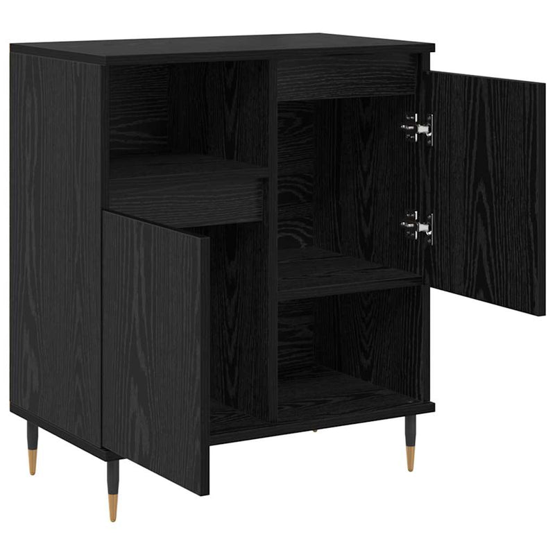 vidaXL Oldalszekrények 2 pcs Musta tammi 120 x 35 x 70 cm Faanyag