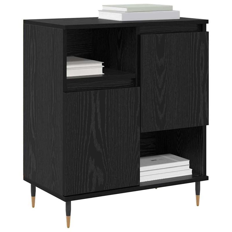 vidaXL Oldalszekrények 2 pcs Musta tammi 120 x 35 x 70 cm Faanyag