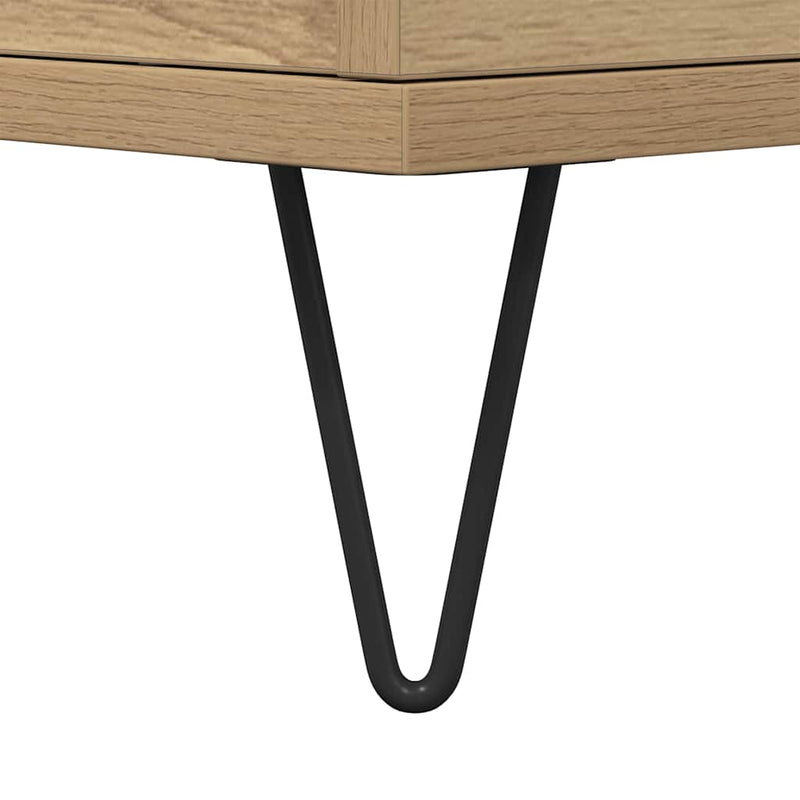 vidaXL Oldalszekrények 3 pcs kézműves tölgy 180 x 35 x 70 cm Faanyag